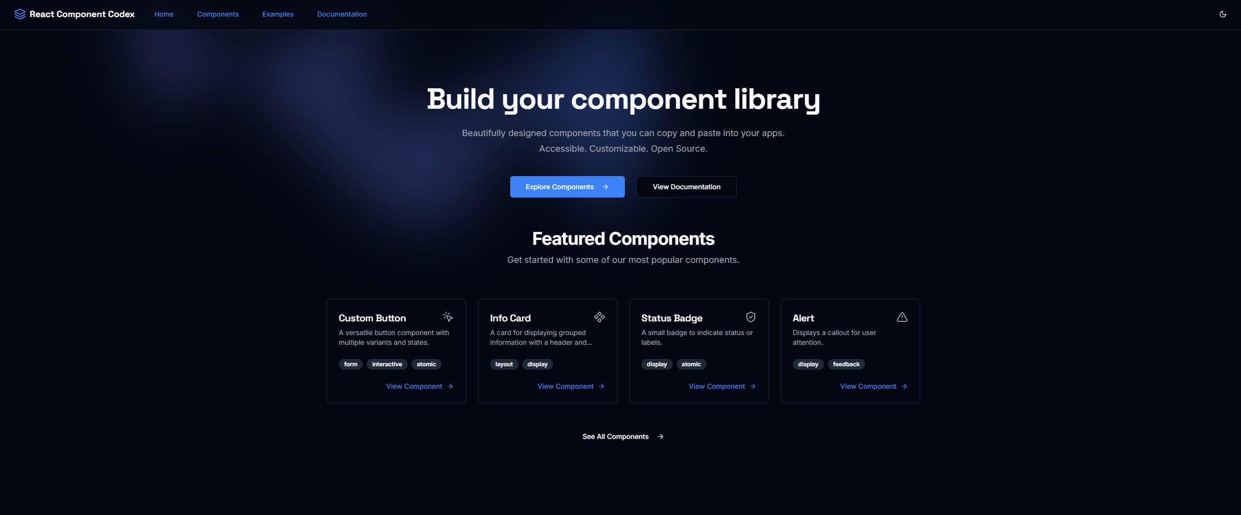 React Component Codex Preview